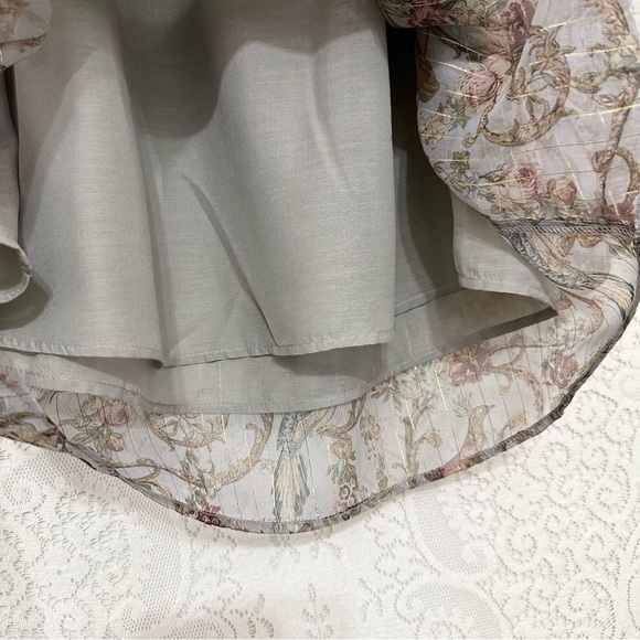 Soft Surroundings Aitana Peasant Boho Tunic Top Sage Print - Picture 8 of 10